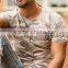 Camo Bodybuilding Gym Fitted T Shirt Men's Longline Short Sleeve Curved Hem T Shirt Wholesale Camo T Shirts Fashion Street Wear