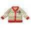 Contrast color trim baby cotton sweater cardigan