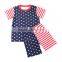 July 4th American Kaiyo Summer Wholesale Children's Boutique Clothing Outfits Cute Baby Bodysuit Baby Boy Set