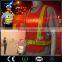 High reflective orange mesh flashing led safety vest
