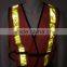 High performance adjustable mesh safety vest with PVC tape