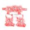 14 Pairs Barefoot Sock Sandals Shoes Baby Infant Gauze Mesh Flower Shoes with Pearl Rhinestone