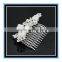 Newest design white pearl and crystal flower wedding bridal claw clip hair accessories comb