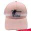 Women's outdoor polyester pink running cap with flat embroidery