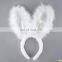 wholesale Plush Black Satin Bunny Ears Headband