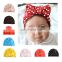 2017 Star Print Baby Bowknot Knot Hooded Hat Indian Hoods European and American Fashion Kids Hat