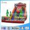 Commercial inflatable slide decorated with cars for Kids and Adults Amusement