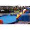 inflatable land amusement water park with slides and pool