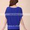 Plus size Wholesale Women Summer Short Sleeve Top Ladies Chiffon Blouses Shirts with Batwing