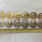 Factory wholesale 3cm tribal silver and golden 3D fake belly dance coins accessory P-9064