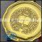 Custom metal school golden medal with good ribbon for sale