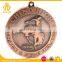 Custom Antique Copper Chino High Cavalier Medal with 3D Relief