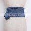 TWOTWINSTYLE Belts For Women Solid Denim Wide High Waist Vintage Dresses Accessories