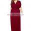 LAITE D2124 autumn women plus size casual dresses ladies solid color Irregular maxi dresses