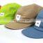 Fahion woven label custom 5 panel camper hat and cap