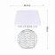 European style retro desk lamp hand-carved design white ceramic table lamp for hotel bedroom