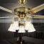 European restaurant brand wood metal fan lights ceiling fan lights decorated living room study
