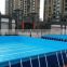 Large portable outdoor family rectangular pvc plastic inflatable steel metal frame swimming pool for summer