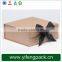 Custom plain kraft paper gift box with clear pvc window