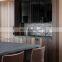 Openness classic timeless warmth smoked wood texture finish contemporary kitchen cabinets