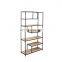 K&B attractive look 6 tier creative book shelf metal frame large size book shelf for livingroom