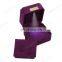 Custom Logo Top Quality Purple Super Fiber Insert Boxes Ring Pendant Gift Packaging Jewelry Box