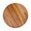 Custom Round Solid Wooden Chopping Board with Juice Groove Serving Food Natural Acacia Wood Kitchen Thick Cutting boards