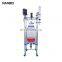 plant extracting chemical laboratory distillation stirring mixing jacketed glass reactor