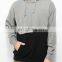 Two tone design OEM pullover hoodie for men contrast custom made fleece men's hoodies & sweatshirts