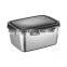 316 Stainless steel crisper 3pcs set Leak-Proof Large Bento salad container Stainless Steel Food Storage Container with lids