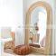Unique Arch Stand Mirror Rattan Floor Mirror Decor Handmade Decorative Wicker Vietnam Manufacturer