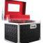 OEM black Aluminum makeup artist vanity case,Aluminum cosmetic storage box,makeup travel carrying case