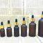 Black dropper bottle empty glass bottles amber color frosted glass bottles packing essential oil essence