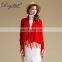long sleeves women thick warm cashmere poncho sweater with tassel