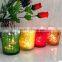 Frosted Mercury Colored Votive Holders Set 4 Pcs / Glass Cups Jar / Glass Tealight For Wedding Table Decor