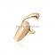 Factory wholesale cheap price gold plated finger nail finger ring