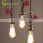 Loft Retro DIY Industrial Water Pipe Metal Pendant Lights Lamps Quality Choice