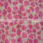 pink leopard pattern plush fleece fabric