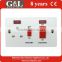 45A cooker switch +13A switched socket with neon cooker unit socket in kitchen
