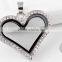 Glass Locket pendants, wholesale heart floating locket,photo frame pendant necklace