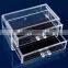 Tabletop Clear Jewelry Display Case Acrylic Makeup Storage Organizer With Drawers