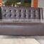 Brown leather hotel restaurant sofa XYN219
