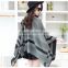 wholesale alibaba New fashion Autumn winter warm wool scarf double sided cashmere shawl Gray Color Big size shawl scarf factory