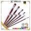 Wood Handle Nylon Hair 6pcs Set Artist Brush Watercolor Brush 6pcs Set