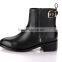 Full Grain Leather Ankle Boots Shoes with Zip for Girls Ladies in 2015 Winter