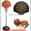 2 in 1 New Kids Basketball With Dart Target Board Stand Backboard Hoop Ball Game