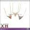 Solid Sterling Silver Micro Pave Cubic Zirconia Shark Tooth Necklace