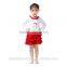 2016 baby girls Santa Claus applique top with tiered skirt set,baby christmas clothes