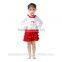 wholesale kids clothes set baby girl dress pictures puff design cotton printing santa