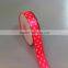white Polka Dot satin Ribbon of 25mm